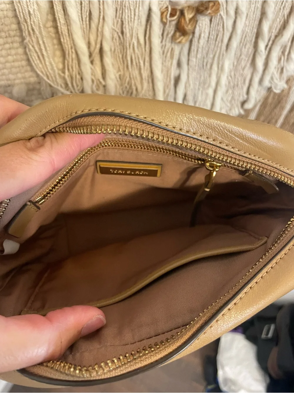Tory Burch Fleming Soft Camera Bag Light Brown/Camel